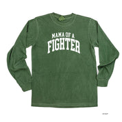Mama of a Fighter - Varsity - LONG SLEEVE COMFORT COLORS TEE Little Mama Shirt Shop