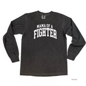 Mama of a Fighter - Varsity - LONG SLEEVE COMFORT COLORS TEE Little Mama Shirt Shop
