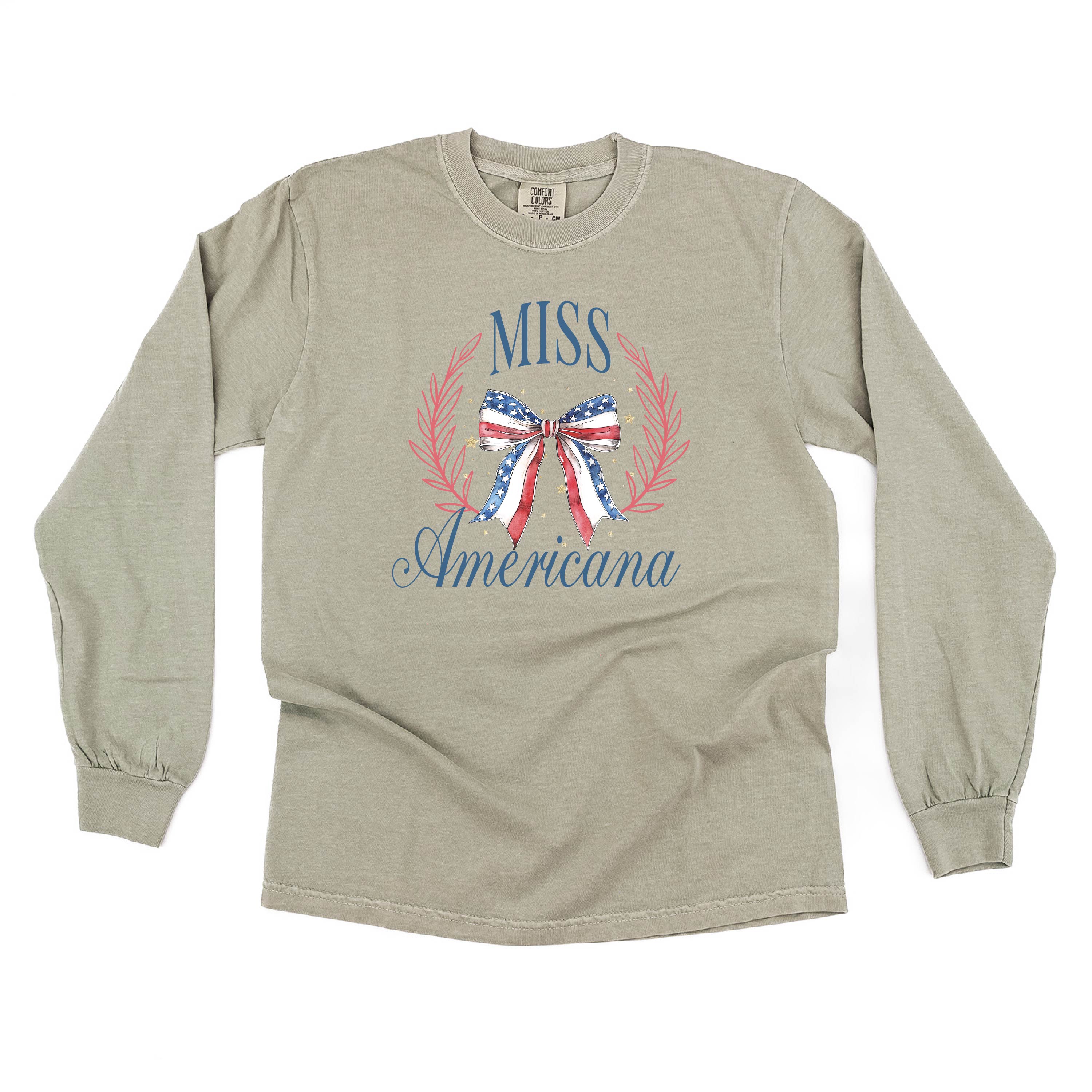 Miss Americana - LONG SLEEVE Comfort Colors Tee Little Mama Shirt Shop