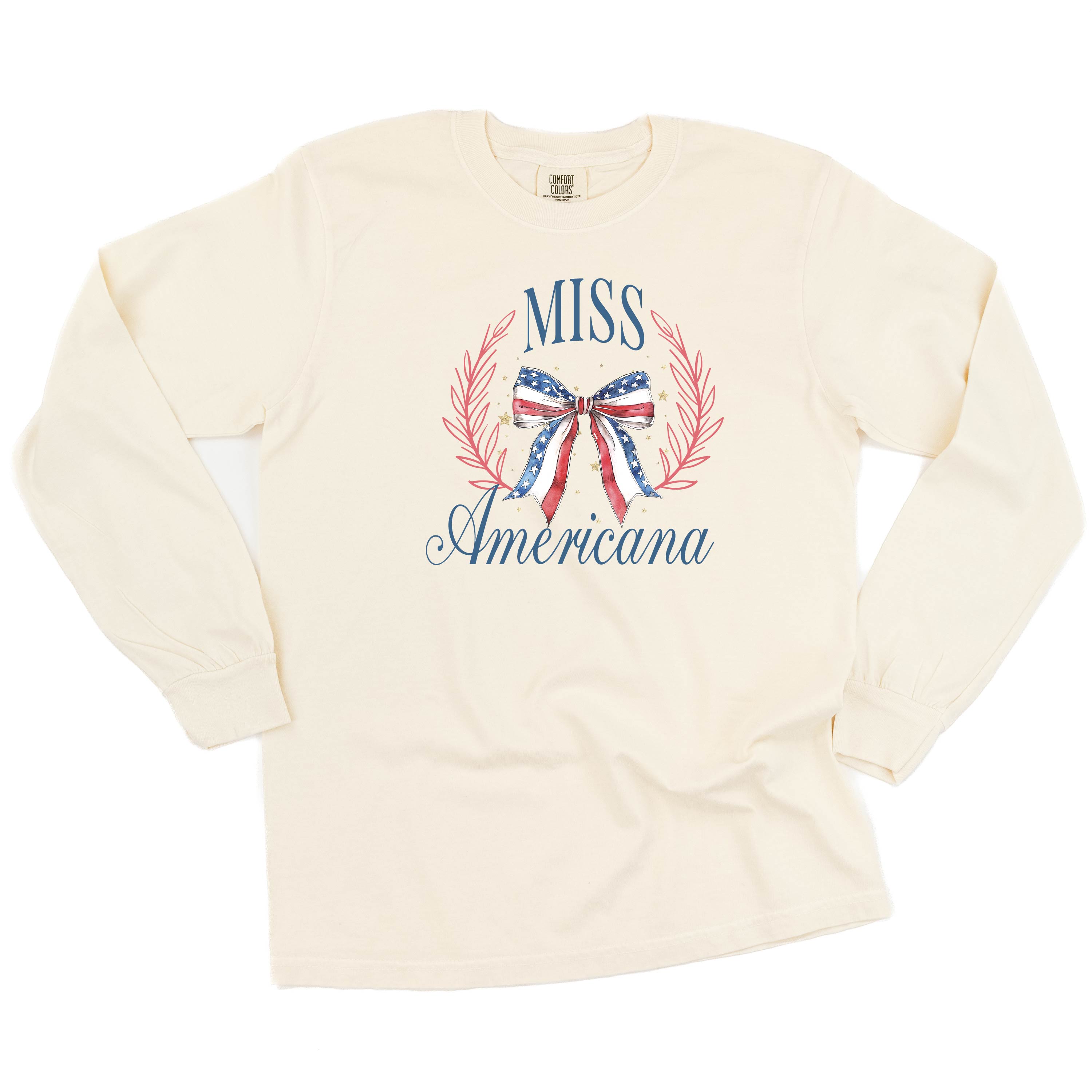 Miss Americana - LONG SLEEVE Comfort Colors Tee Little Mama Shirt Shop