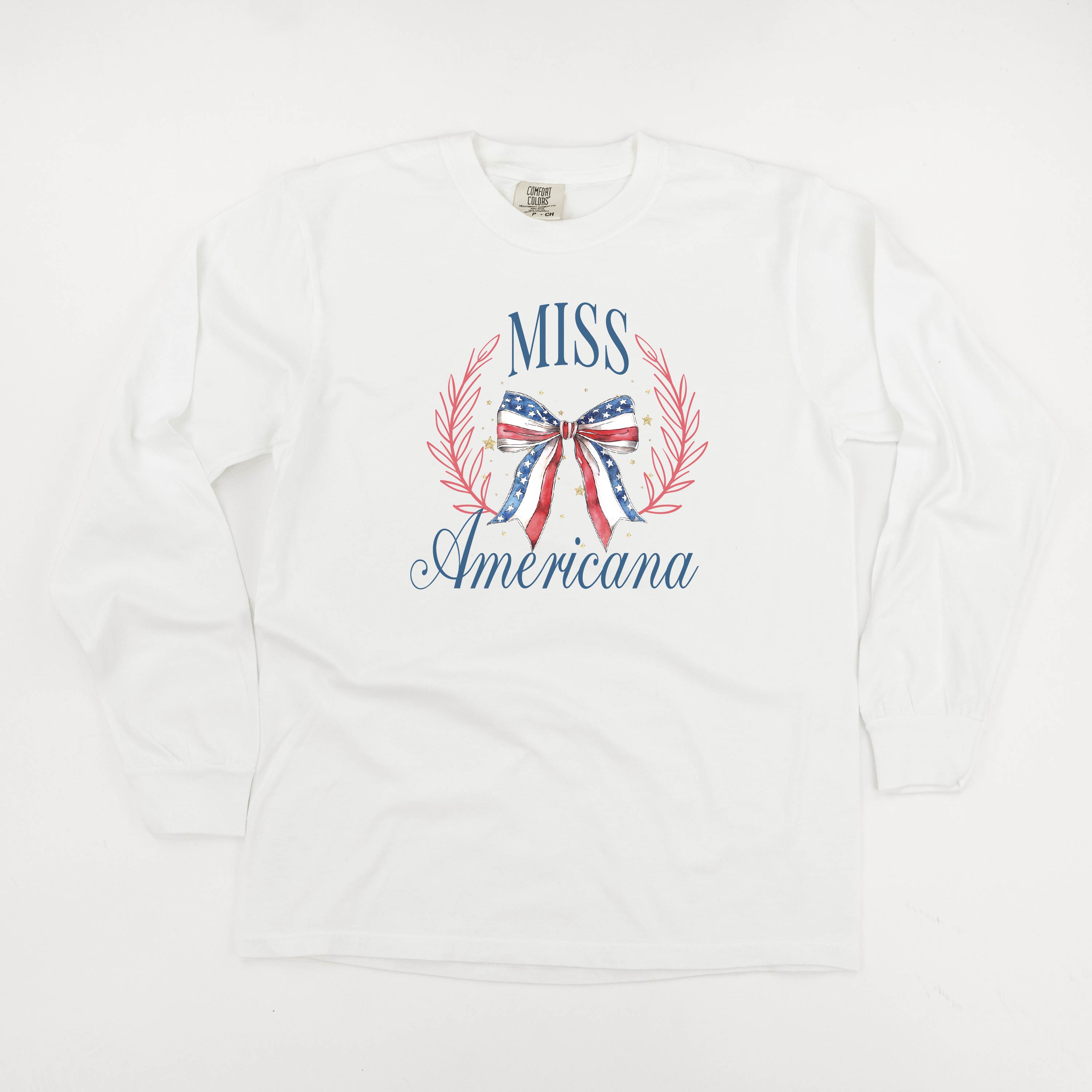 Miss Americana - LONG SLEEVE Comfort Colors Tee Little Mama Shirt Shop
