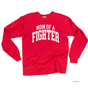 Mom of a Fighter - Varsity - LONG SLEEVE COMFORT COLORS TEE Little Mama Shirt Shop