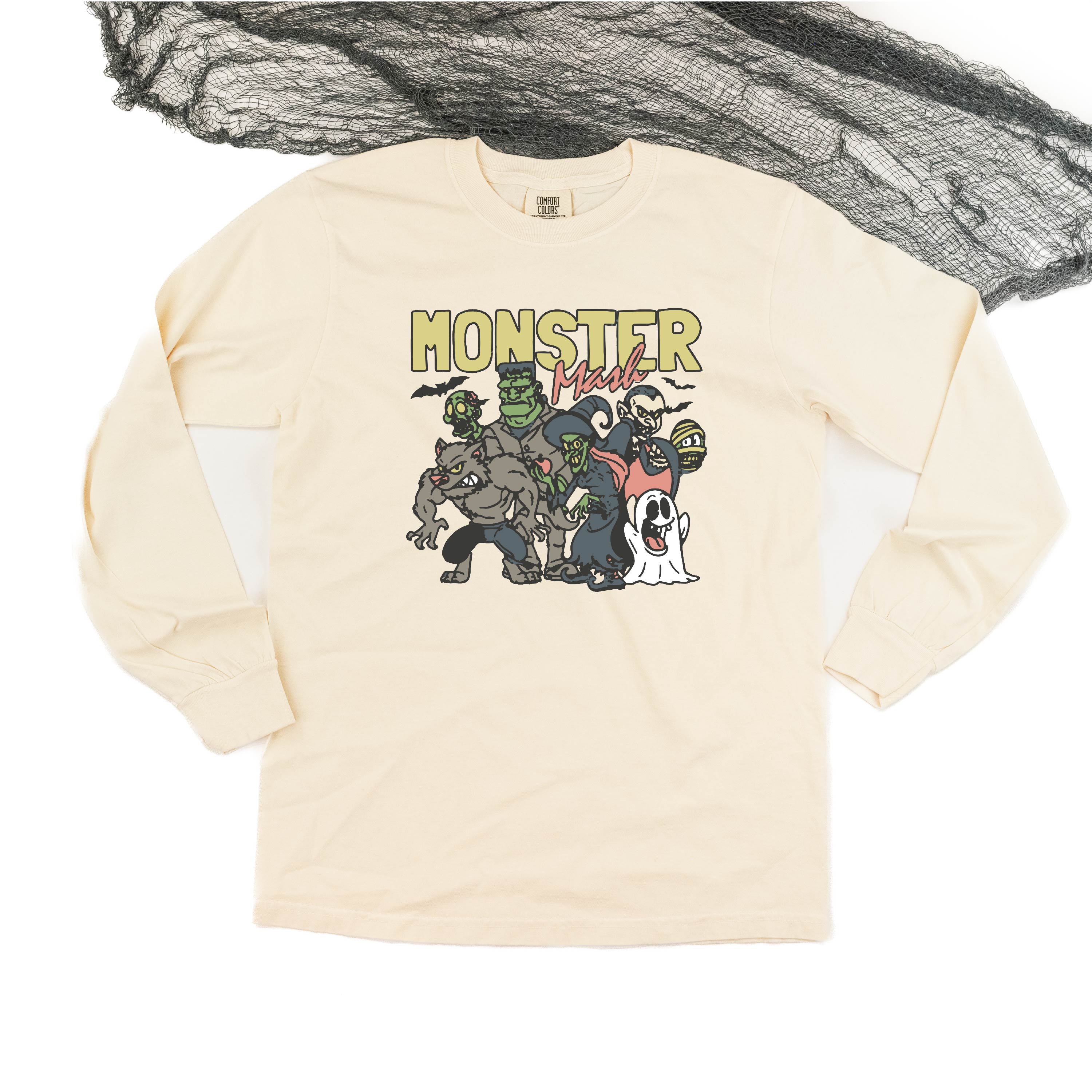 Monster Mash - Long Sleeve Comfort Colors Tee Little Mama Shirt Shop