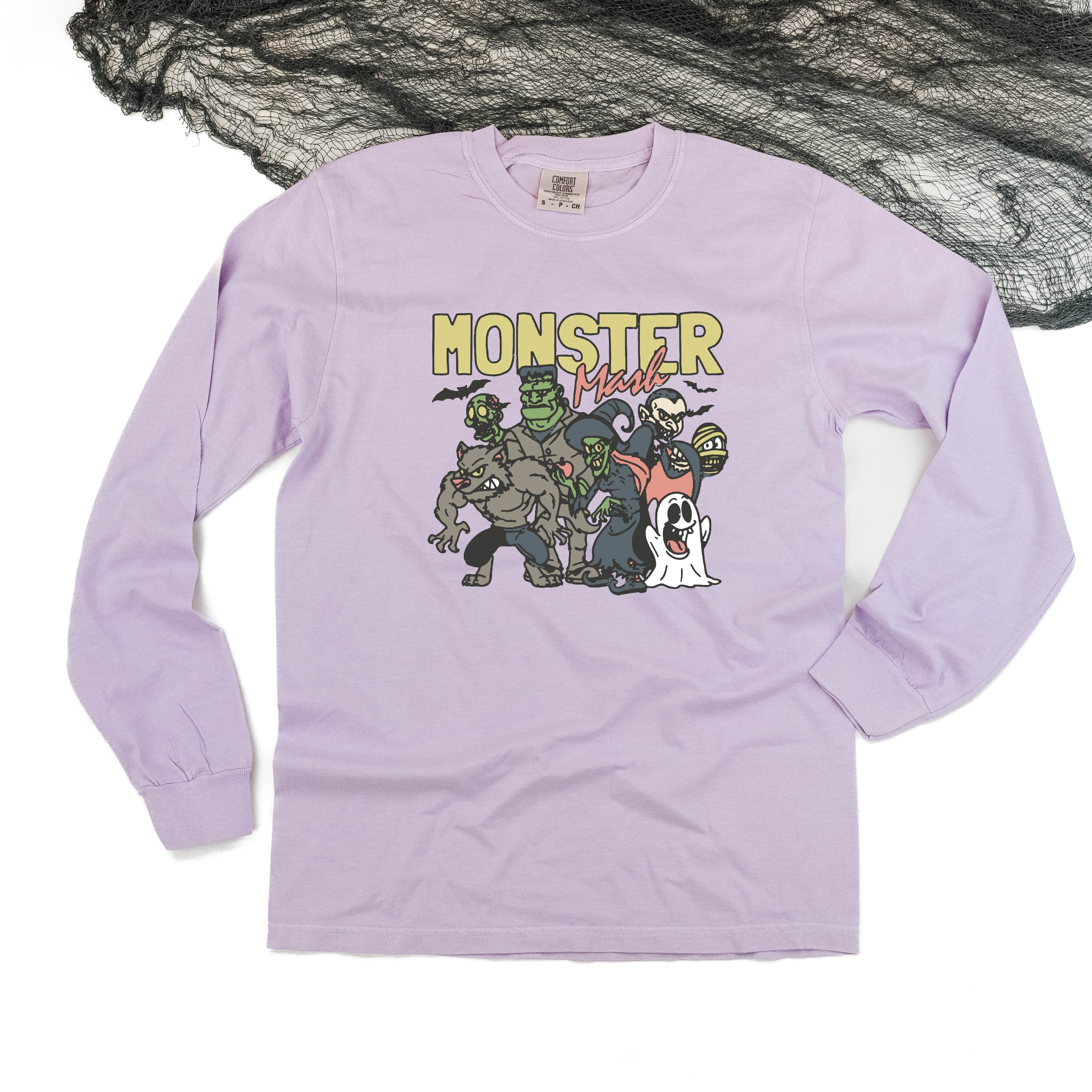 Monster Mash - Long Sleeve Comfort Colors Tee Little Mama Shirt Shop