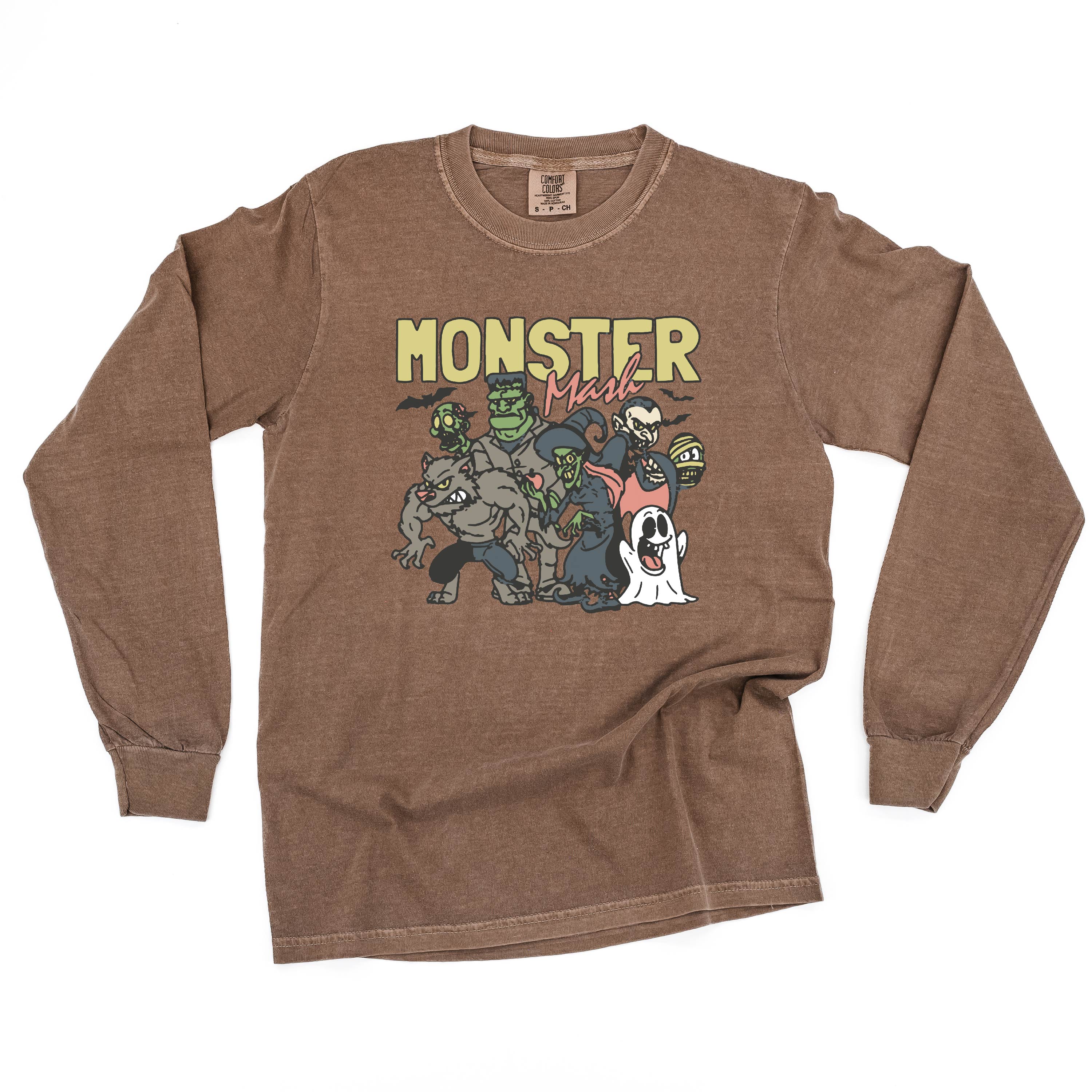 Monster Mash - Long Sleeve Comfort Colors Tee Little Mama Shirt Shop