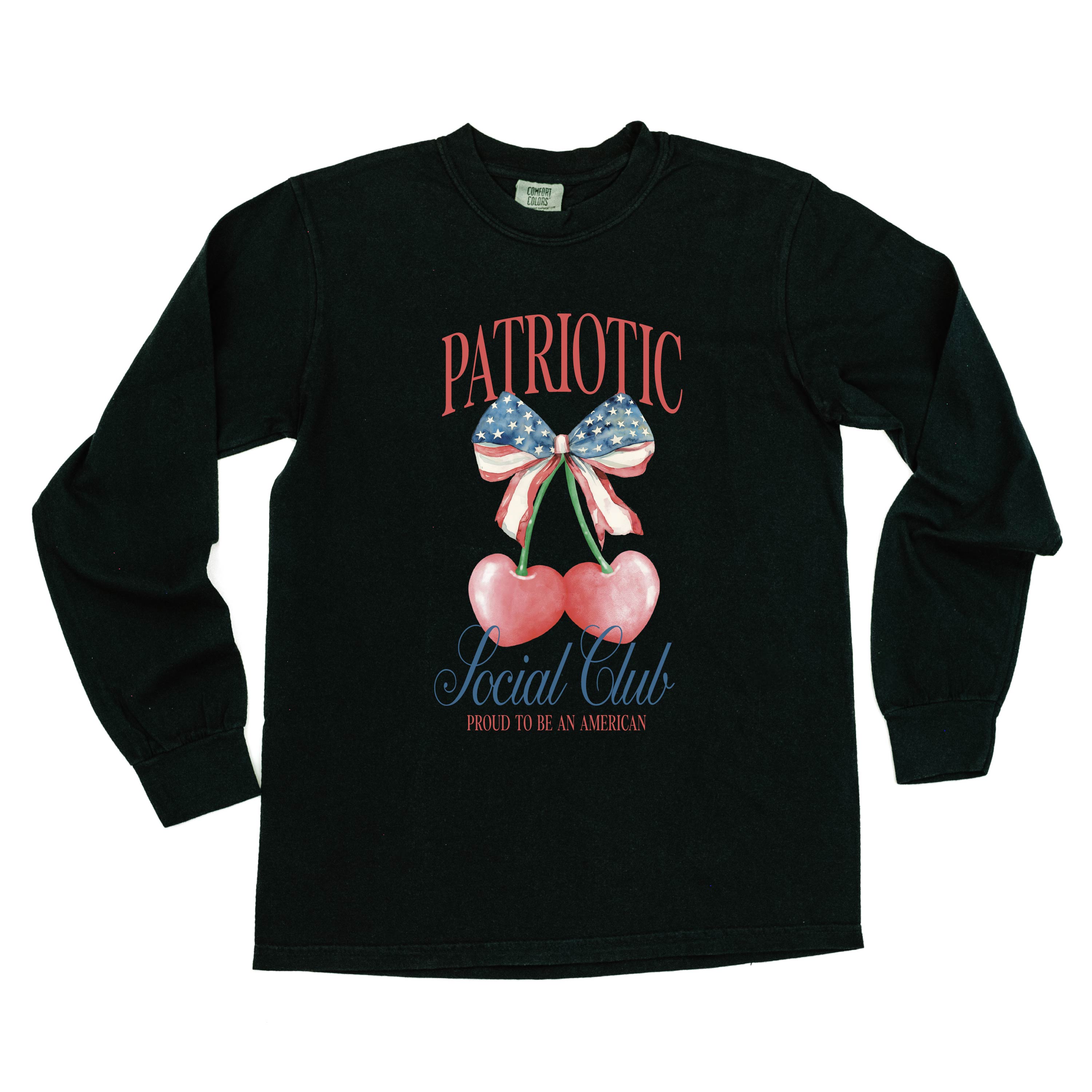 Patriotic Social Club - LONG SLEEVE Comfort Colors Tee Little Mama Shirt Shop