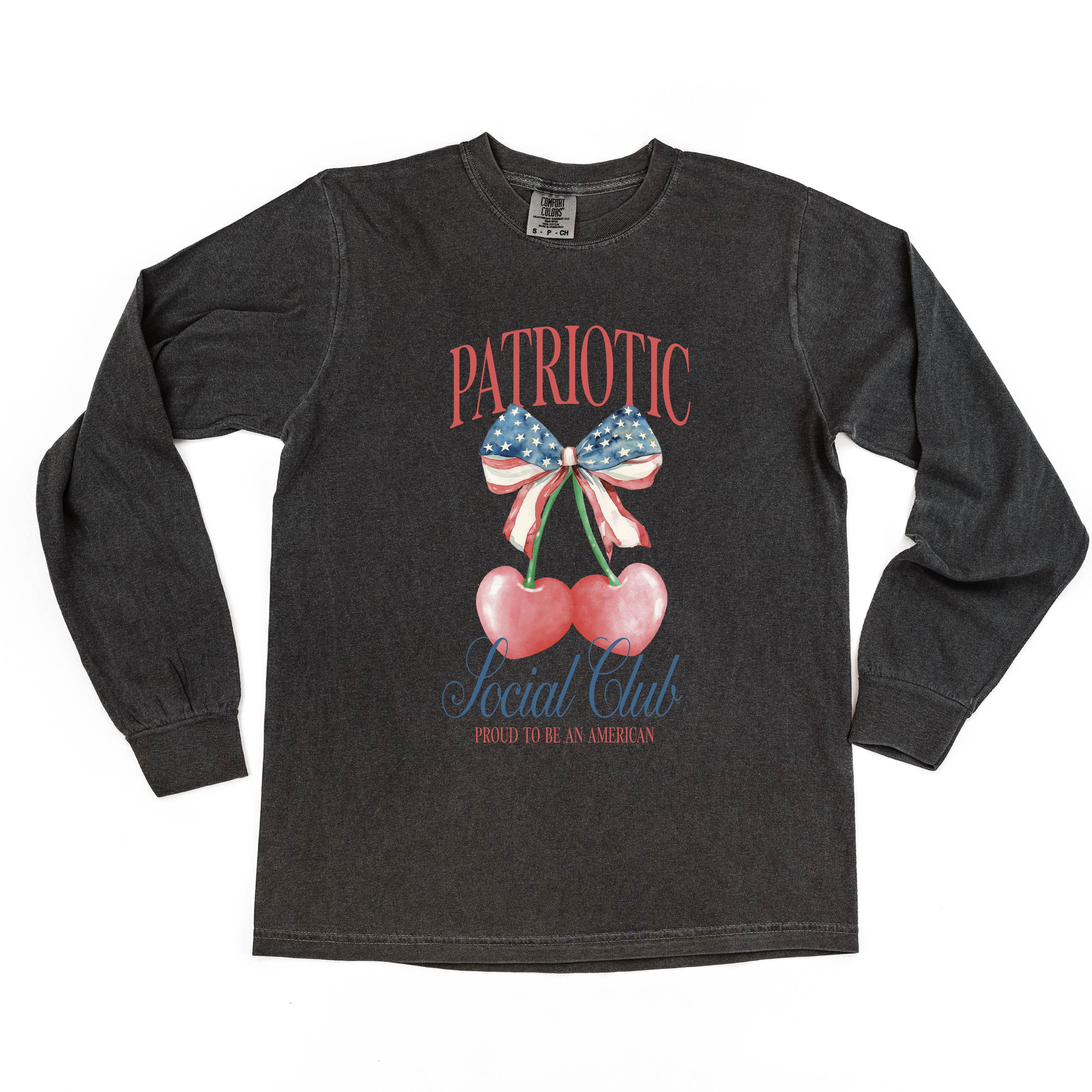 Patriotic Social Club - LONG SLEEVE Comfort Colors Tee Little Mama Shirt Shop