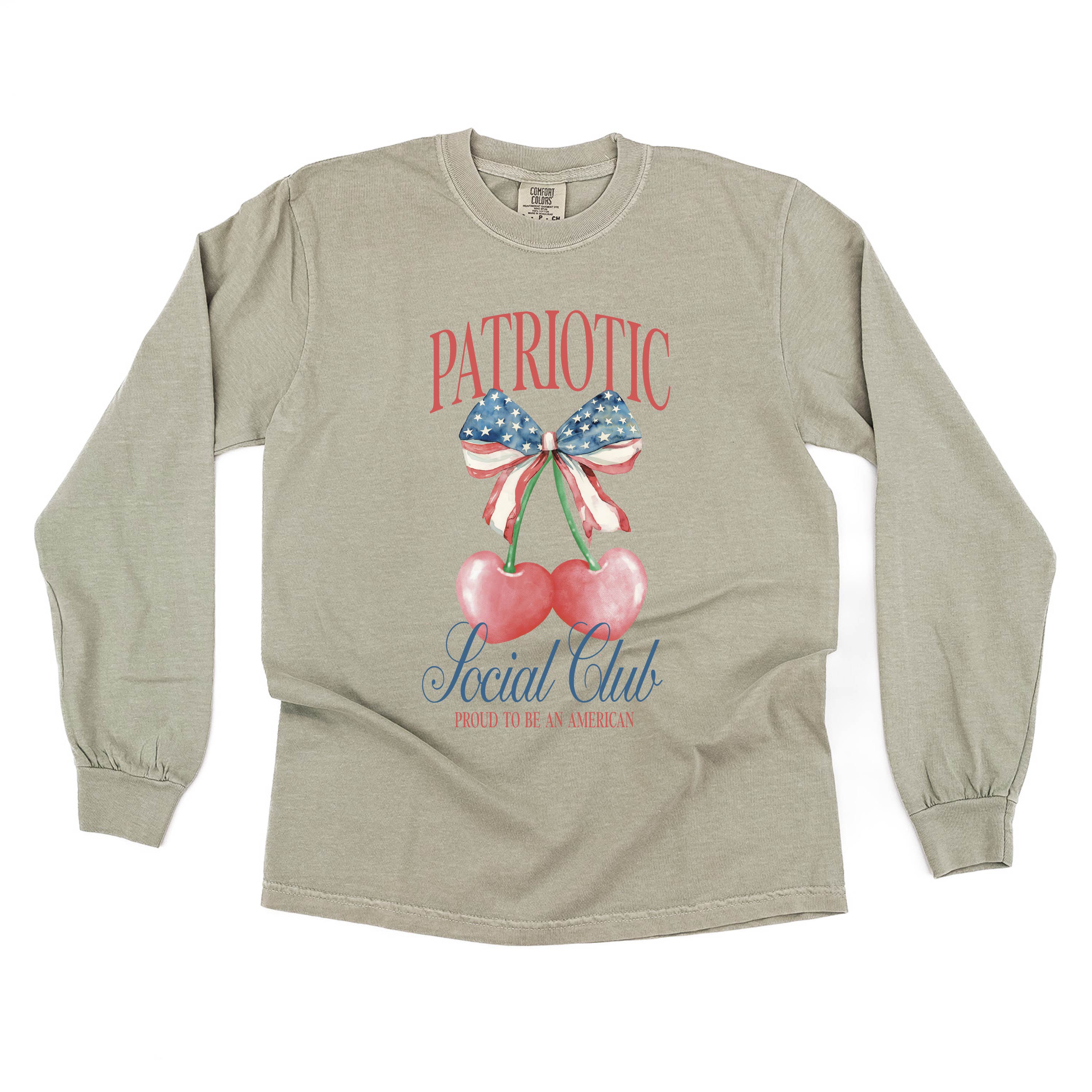 Patriotic Social Club - LONG SLEEVE Comfort Colors Tee Little Mama Shirt Shop