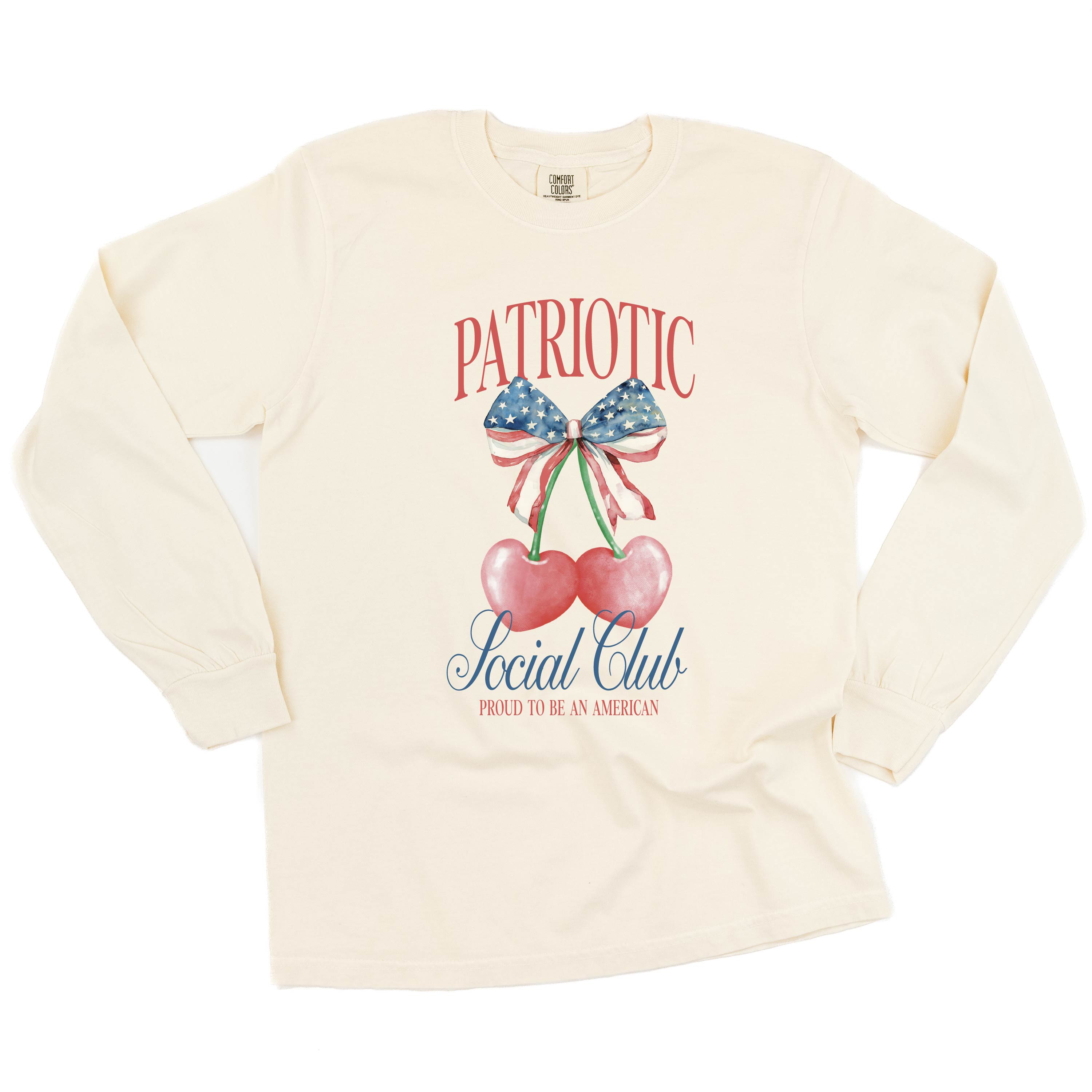 Patriotic Social Club - LONG SLEEVE Comfort Colors Tee Little Mama Shirt Shop