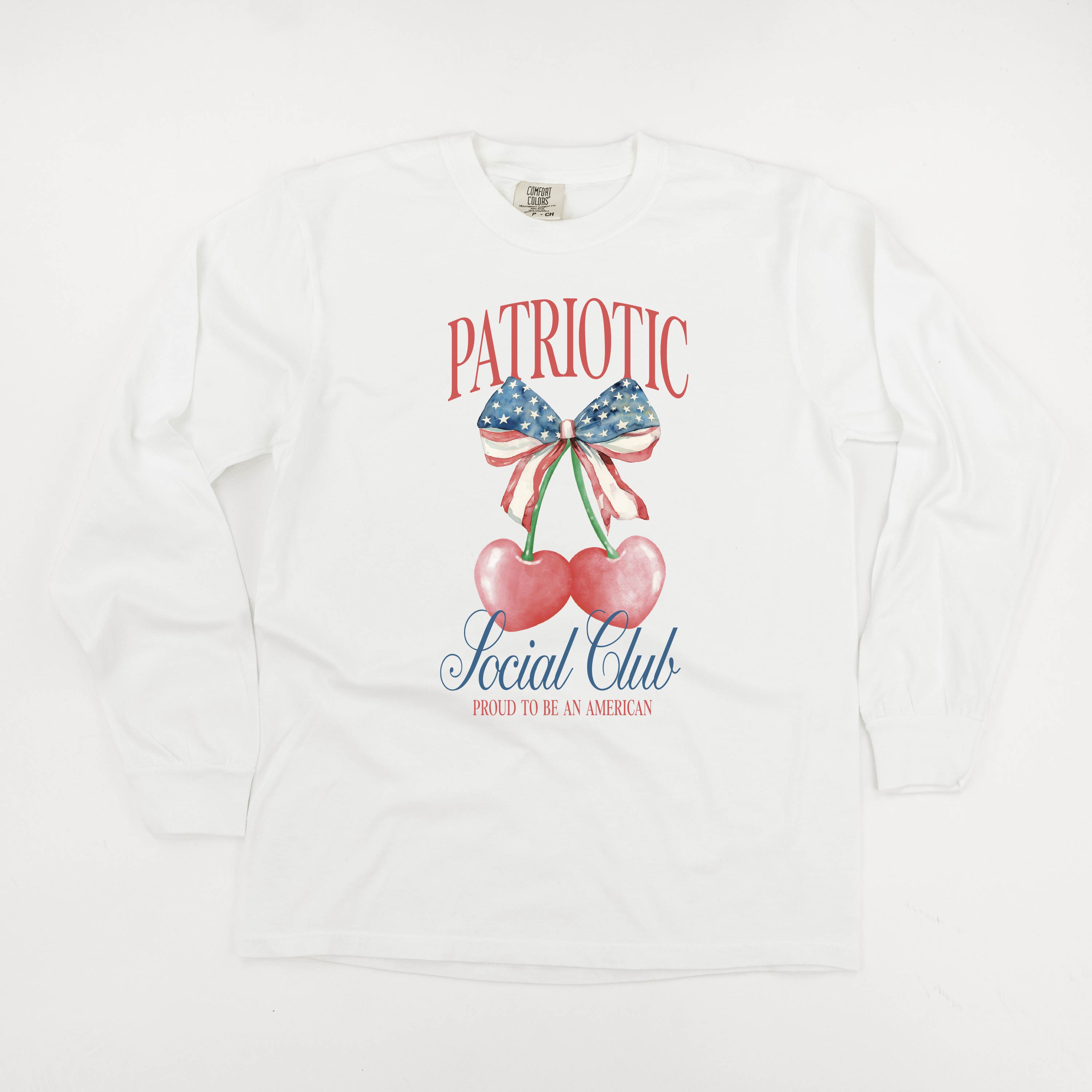 Patriotic Social Club - LONG SLEEVE Comfort Colors Tee Little Mama Shirt Shop