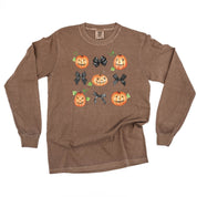 Pumpkins-n-Bows - Long Sleeve Comfort Colors Tee Little Mama Shirt Shop