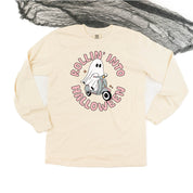 Rollin' Into Halloween - Long Sleeve Comfort Colors Tee Little Mama Shirt Shop