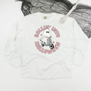 Rollin' Into Halloween - Long Sleeve Comfort Colors Tee Little Mama Shirt Shop