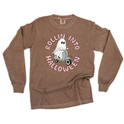 Rollin' Into Halloween - Long Sleeve Comfort Colors Tee Little Mama Shirt Shop