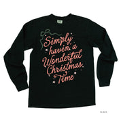 Simply Havin' A Wonderful Christmas Time - LONG SLEEVE Comfort Colors Tee Little Mama Shirt Shop