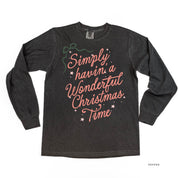 Simply Havin' A Wonderful Christmas Time - LONG SLEEVE Comfort Colors Tee Little Mama Shirt Shop