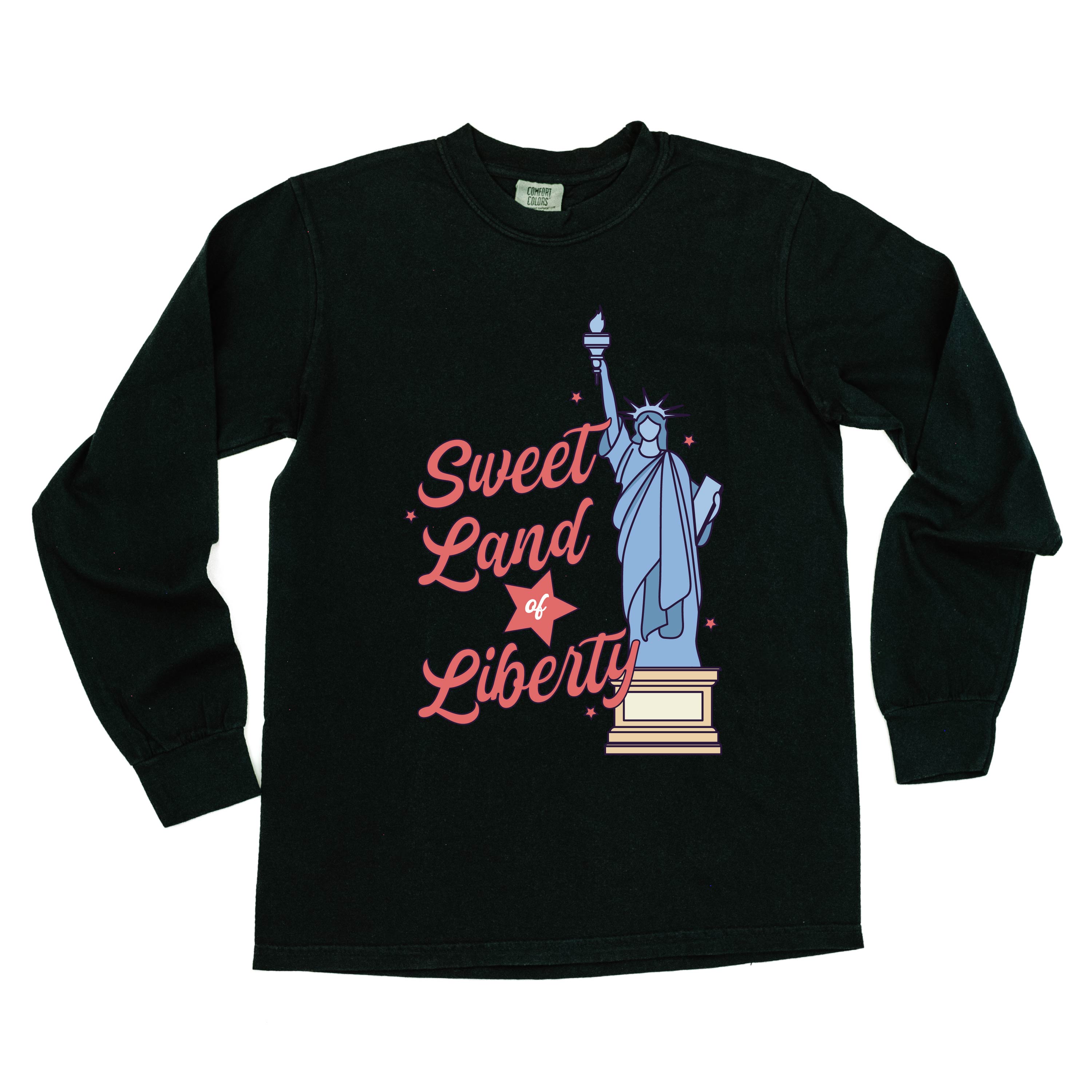 Sweet Land Of Liberty - LONG SLEEVE Comfort Colors Tee Little Mama Shirt Shop