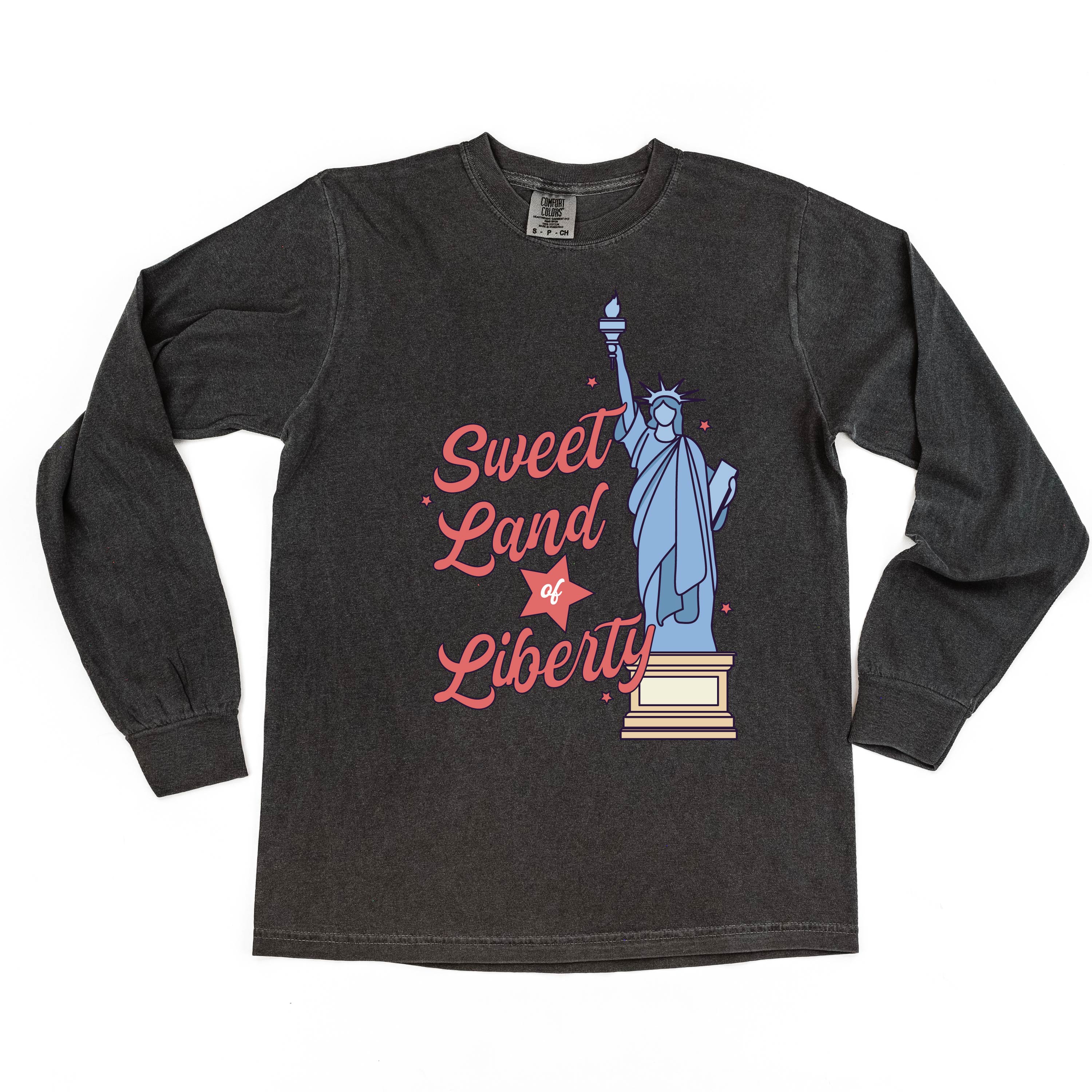 Sweet Land Of Liberty - LONG SLEEVE Comfort Colors Tee Little Mama Shirt Shop