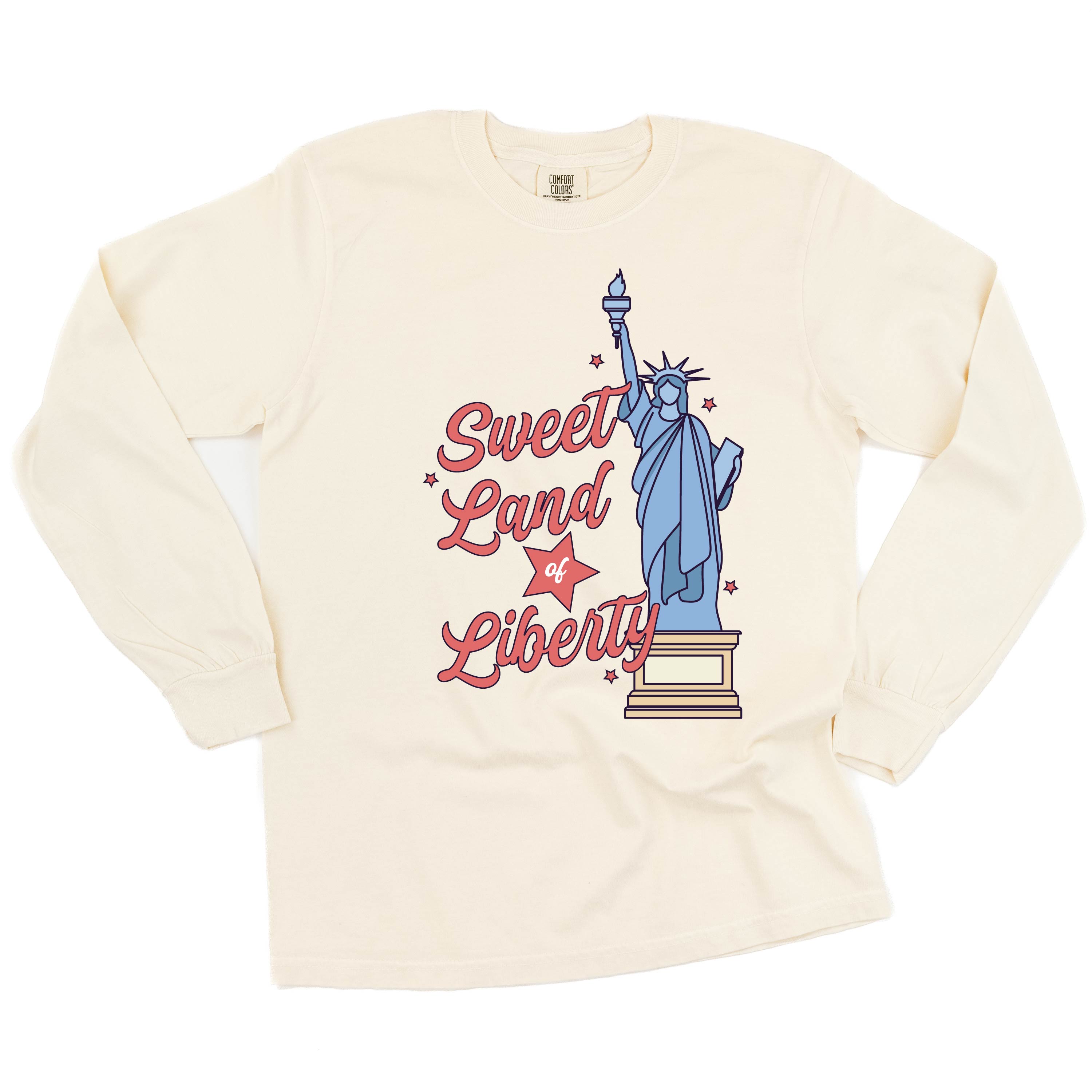Sweet Land Of Liberty - LONG SLEEVE Comfort Colors Tee Little Mama Shirt Shop