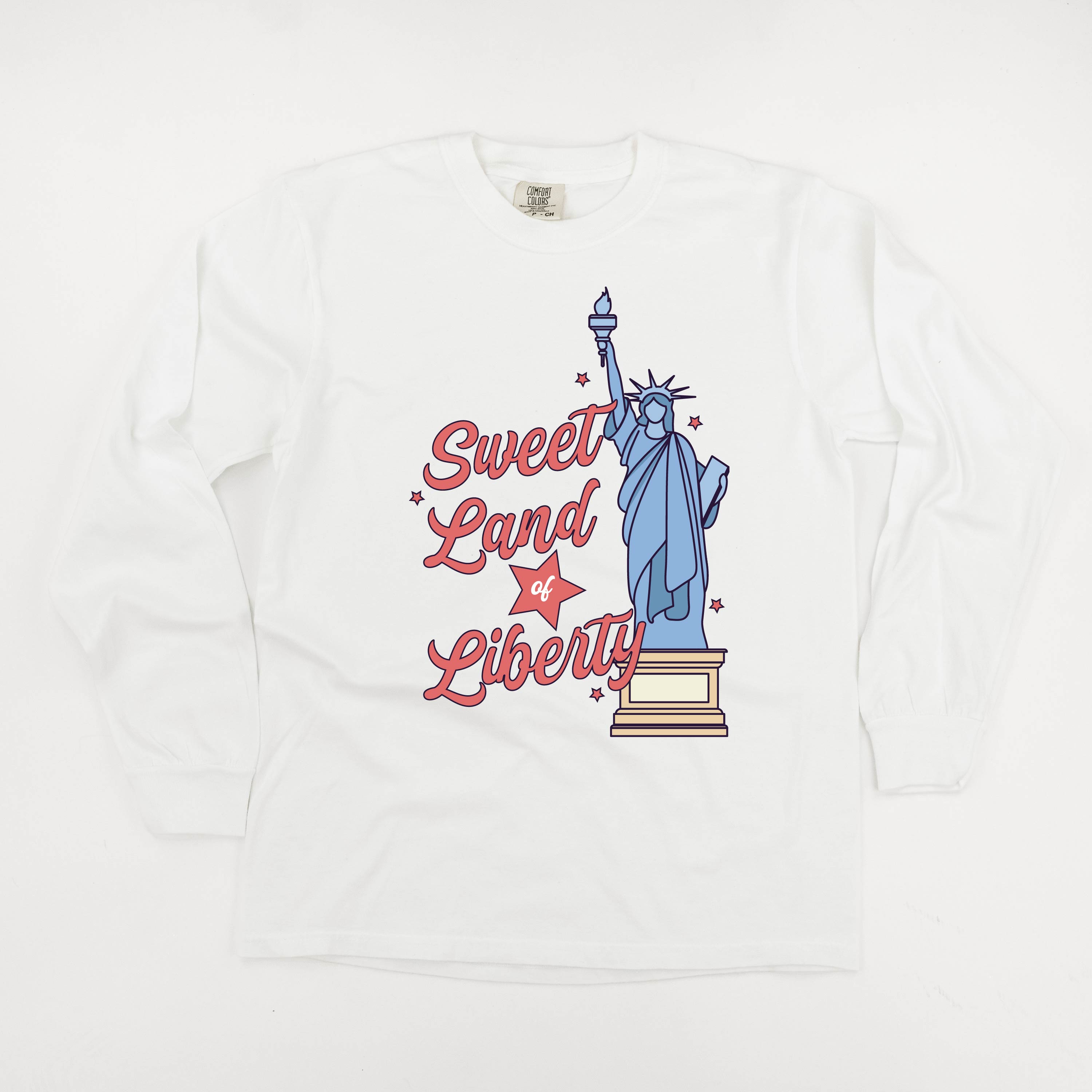 Sweet Land Of Liberty - LONG SLEEVE Comfort Colors Tee Little Mama Shirt Shop