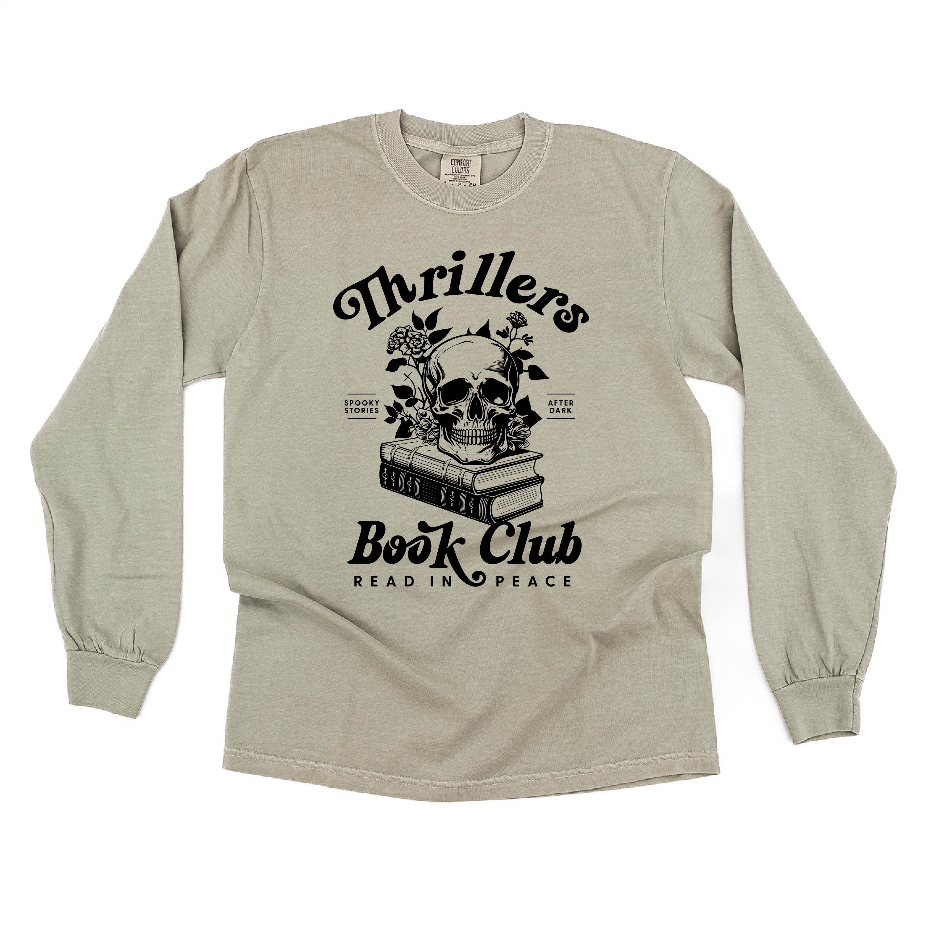 Thrillers Book Club - Long Sleeve Comfort Colors Tee Little Mama Shirt Shop