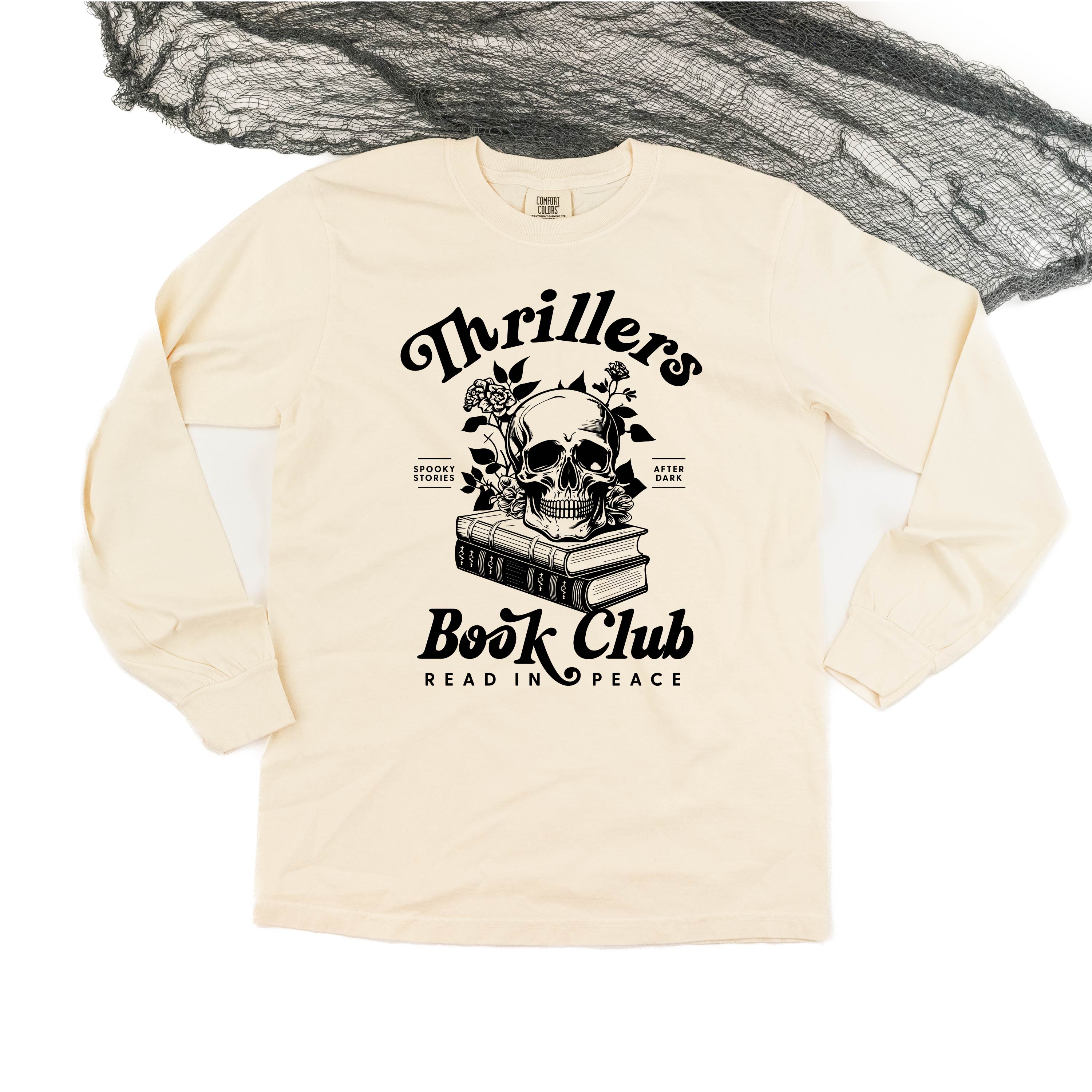 Thrillers Book Club - Long Sleeve Comfort Colors Tee Little Mama Shirt Shop