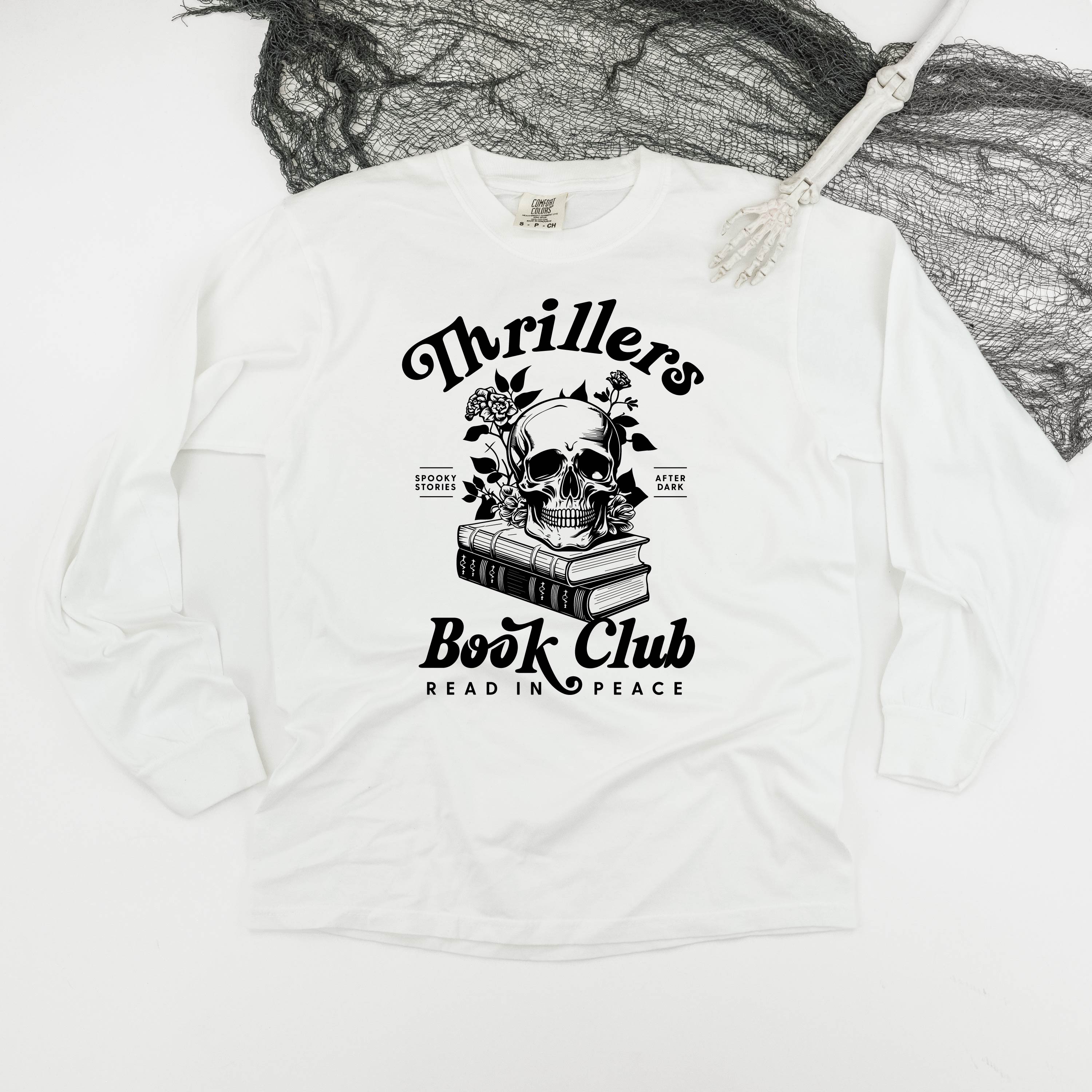 Thrillers Book Club - Long Sleeve Comfort Colors Tee Little Mama Shirt Shop