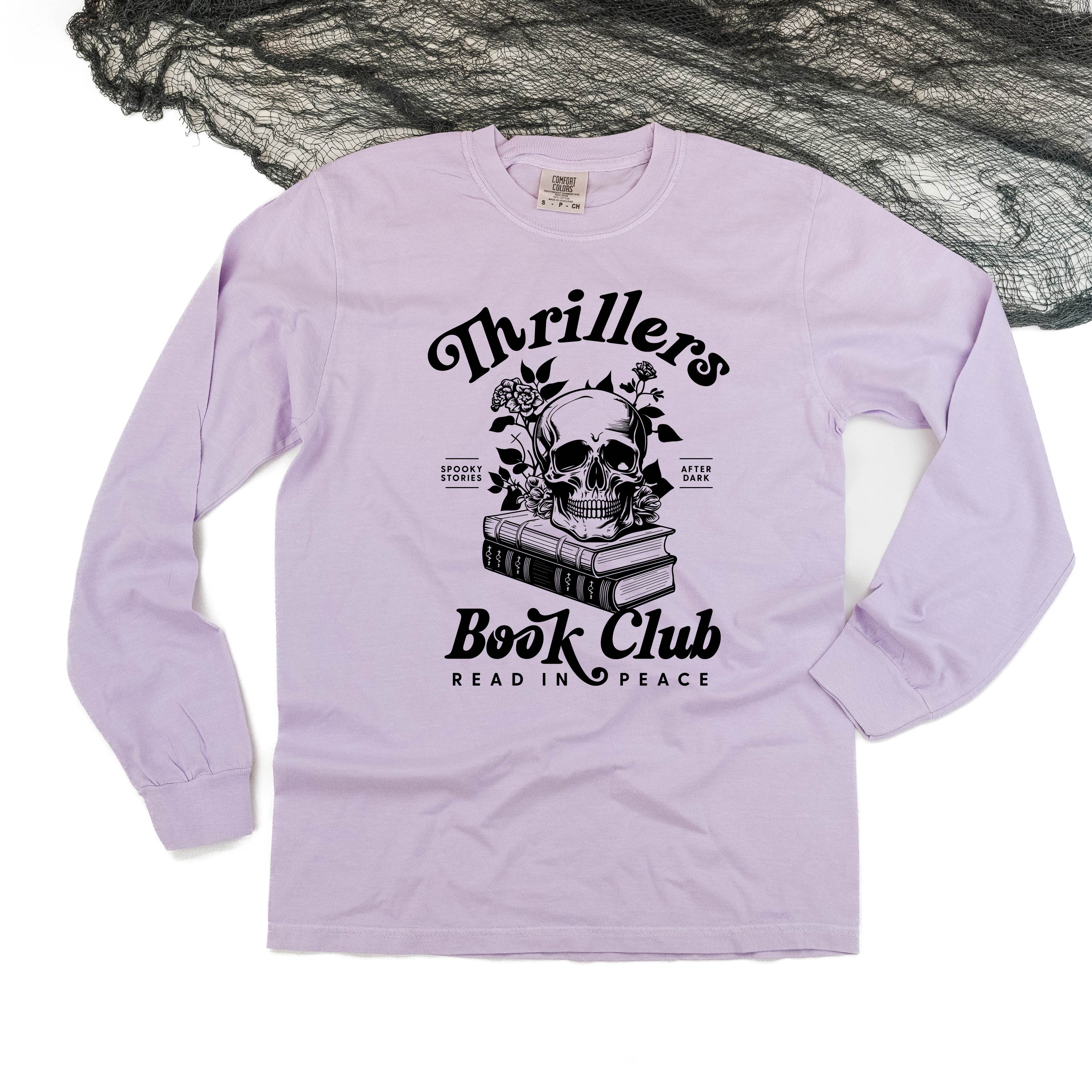 Thrillers Book Club - Long Sleeve Comfort Colors Tee Little Mama Shirt Shop