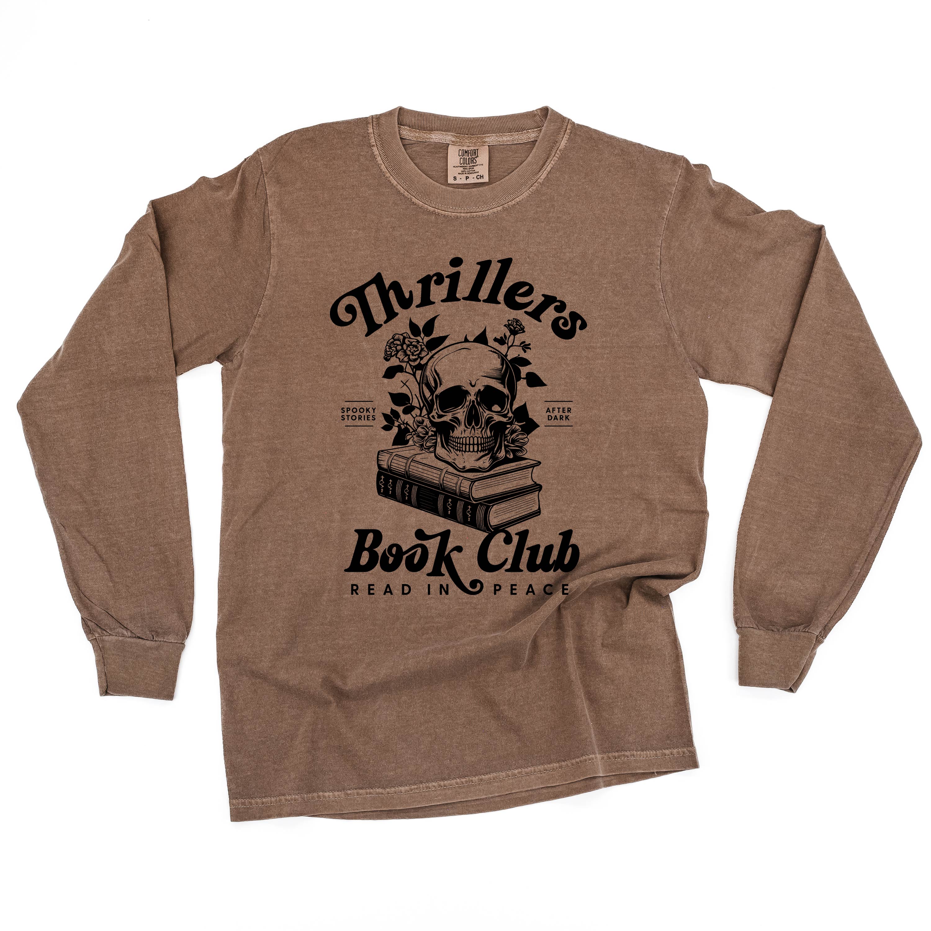 Thrillers Book Club - Long Sleeve Comfort Colors Tee Little Mama Shirt Shop