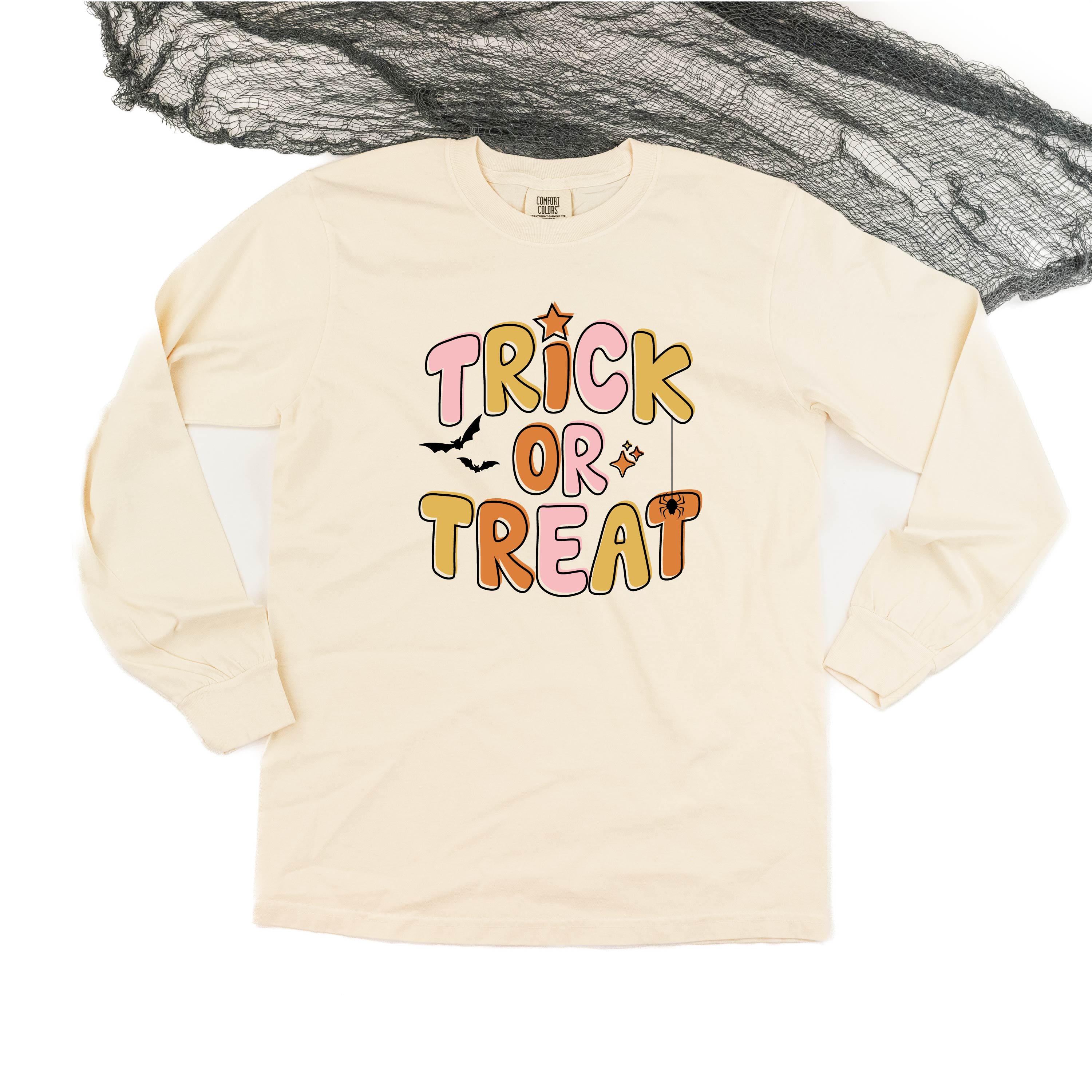 ORANGE) - Long Sleeve Comfort Colors Tee Little Mama Shirt Shop