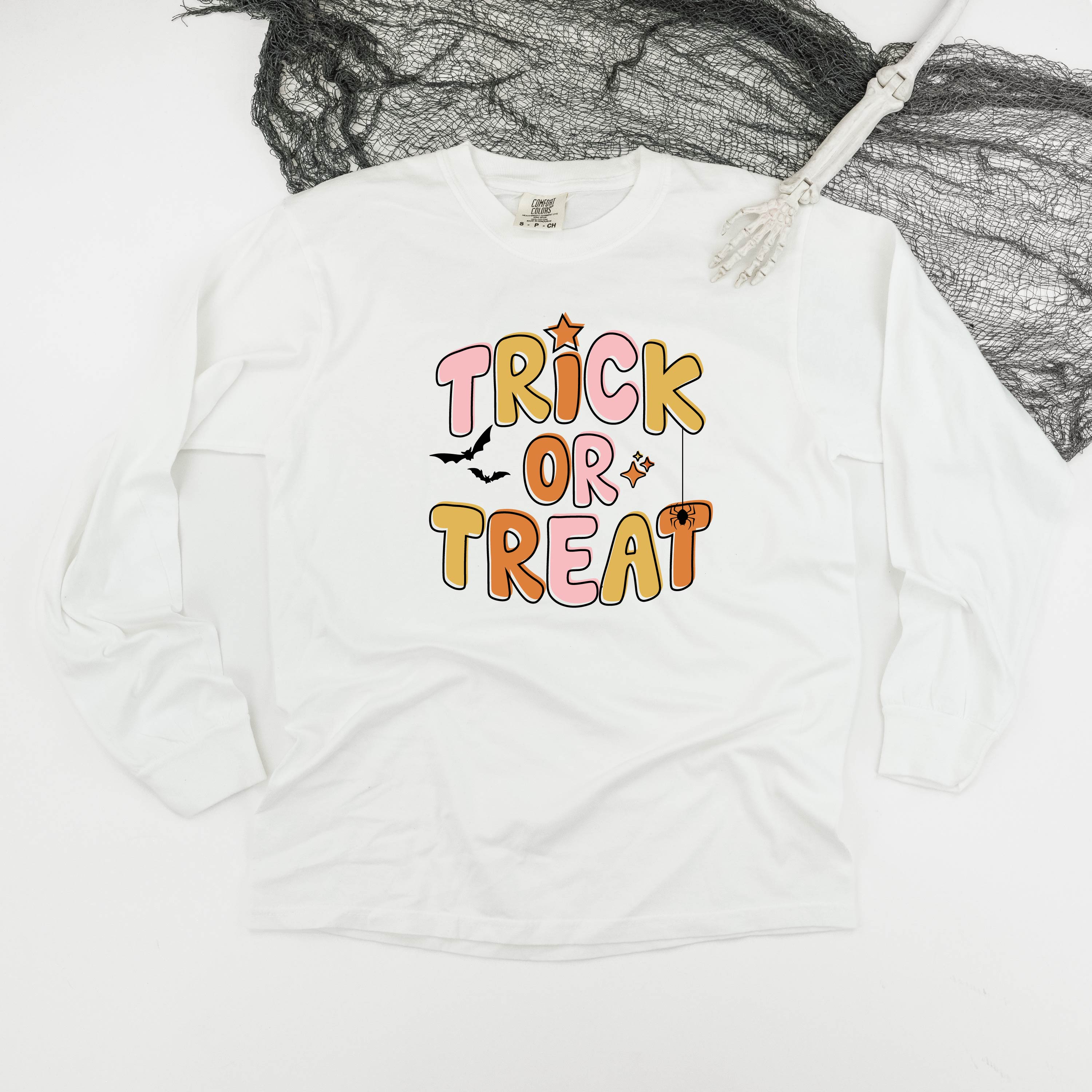 ORANGE) - Long Sleeve Comfort Colors Tee Little Mama Shirt Shop