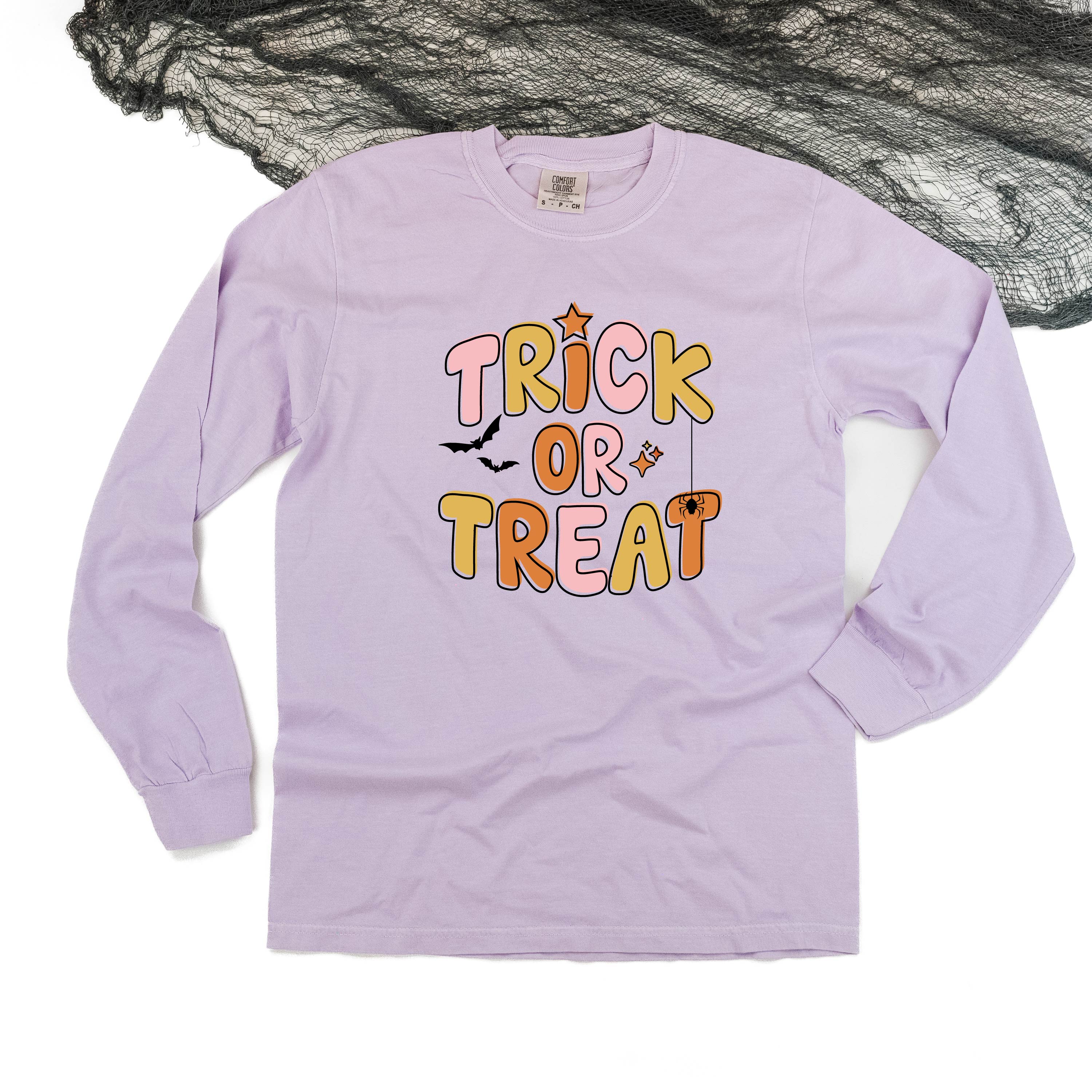 ORANGE) - Long Sleeve Comfort Colors Tee Little Mama Shirt Shop