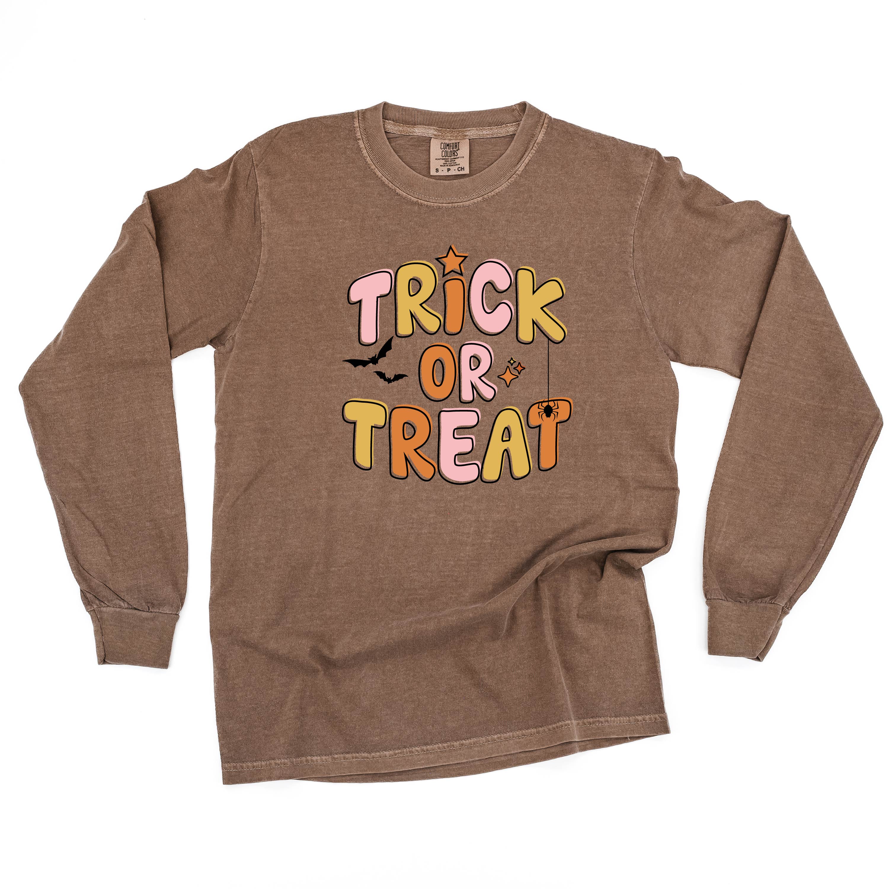 ORANGE) - Long Sleeve Comfort Colors Tee Little Mama Shirt Shop