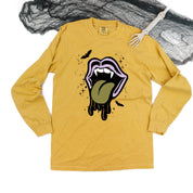 Vampire Drippy Mouth - Long Sleeve Comfort Colors Tee Little Mama Shirt Shop