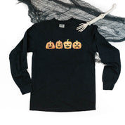 Watercolor Jack-o'-lanterns - Long Sleeve Comfort Colors Tee Little Mama Shirt Shop