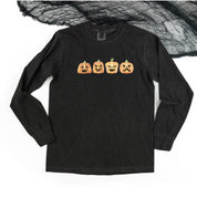 Watercolor Jack-o'-lanterns - Long Sleeve Comfort Colors Tee Little Mama Shirt Shop