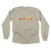 Watercolor Jack-o'-lanterns - Long Sleeve Comfort Colors Tee Little Mama Shirt Shop