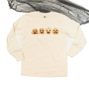 Watercolor Jack-o'-lanterns - Long Sleeve Comfort Colors Tee Little Mama Shirt Shop