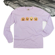 Watercolor Jack-o'-lanterns - Long Sleeve Comfort Colors Tee Little Mama Shirt Shop