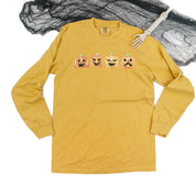 Watercolor Jack-o'-lanterns - Long Sleeve Comfort Colors Tee Little Mama Shirt Shop