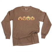 Watercolor Jack-o'-lanterns - Long Sleeve Comfort Colors Tee Little Mama Shirt Shop
