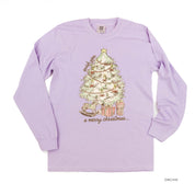 Wish You A Merry Christmas - LONG SLEEVE Comfort Colors Tee Little Mama Shirt Shop