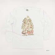 Wish You A Merry Christmas - LONG SLEEVE Comfort Colors Tee Little Mama Shirt Shop