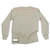 You're Freakin' Meowt! (with lower back detail) - Long Sleeve Comfort Colors Tee Little Mama Shirt Shop