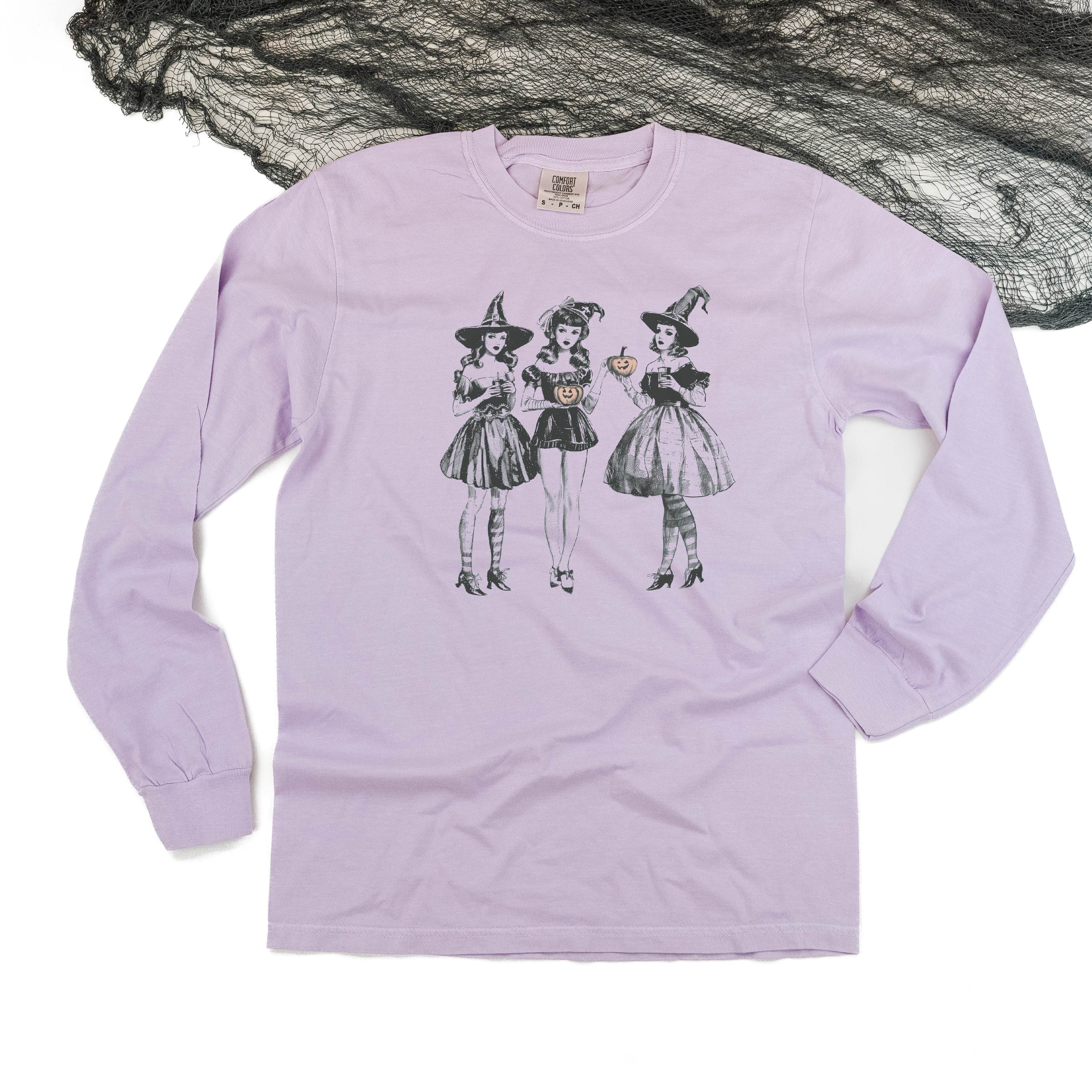 Classy Witches - Long Sleeve Comfort Colors Tee Little Mama Shirt Shop