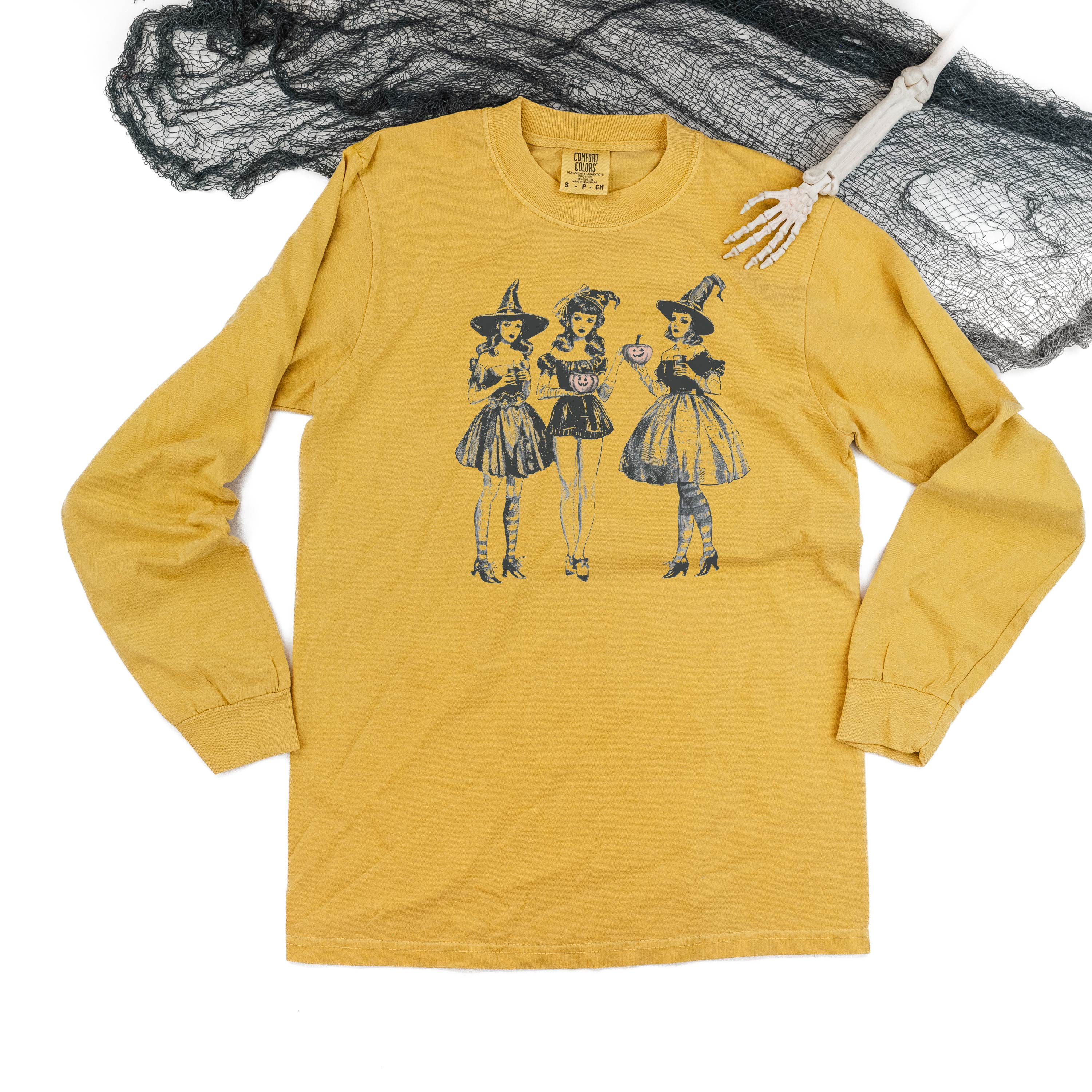 Classy Witches - Long Sleeve Comfort Colors Tee Little Mama Shirt Shop