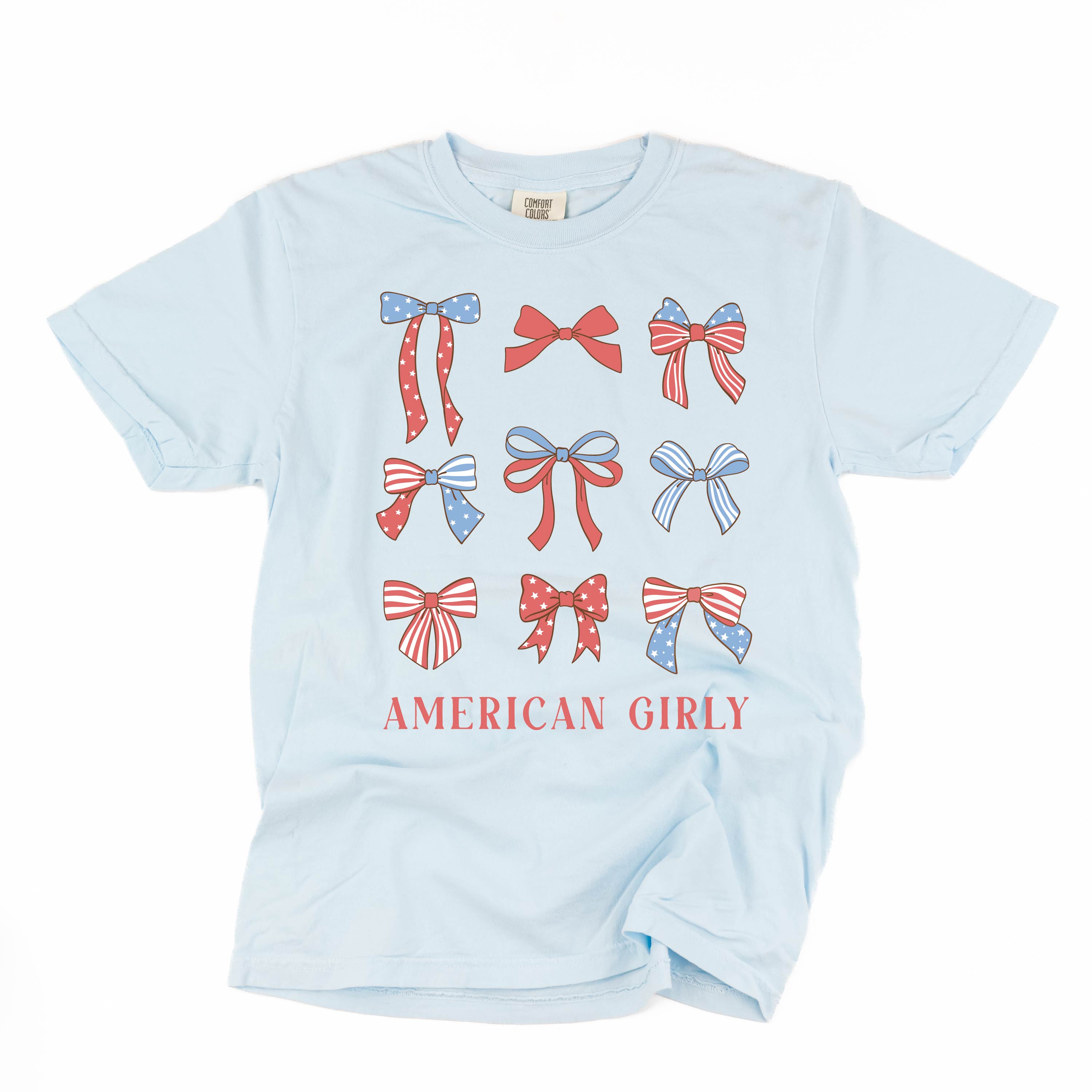 American Girly - Bows - Comfort Colors Tee Little Mama Shirt Shop