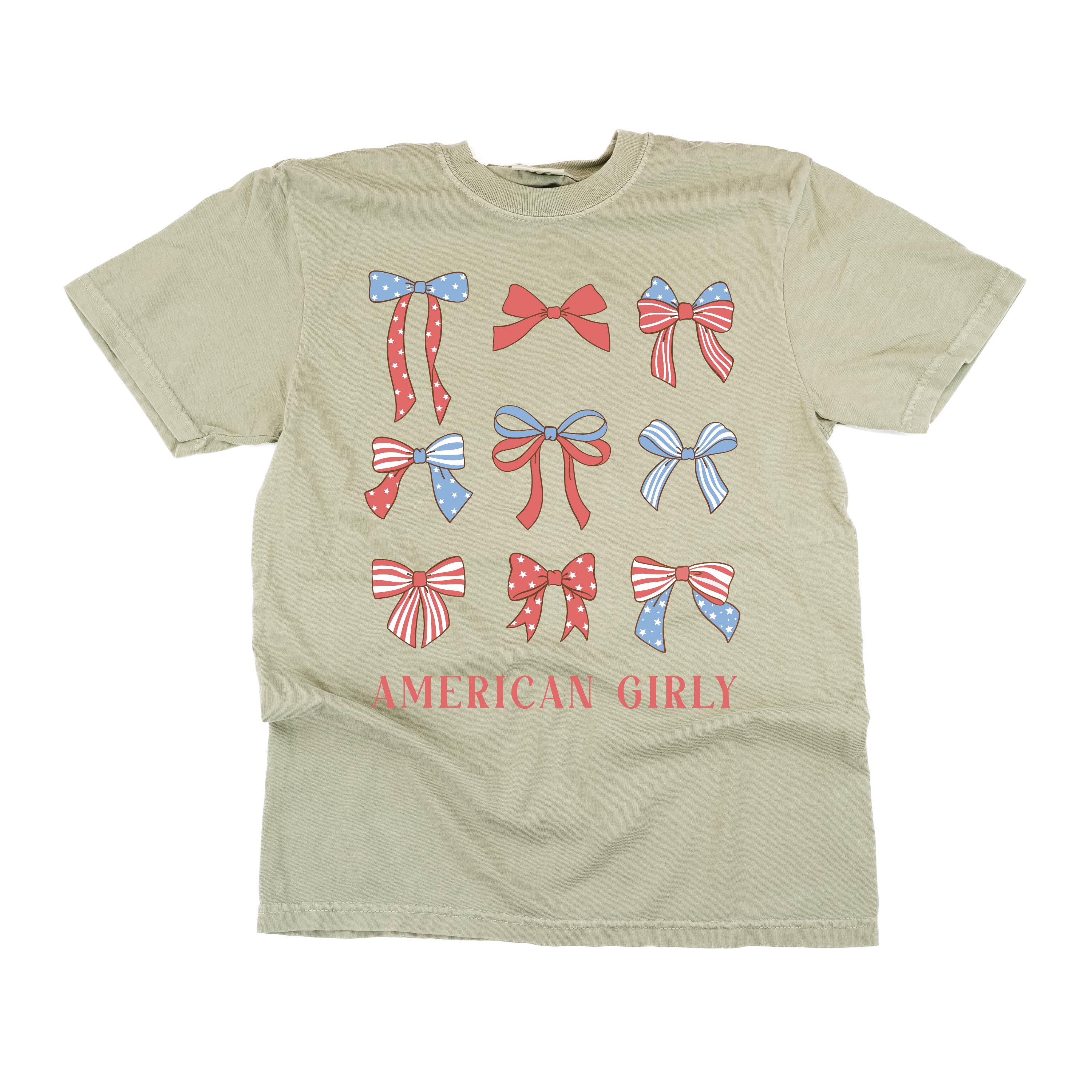 American Girly - Bows - Comfort Colors Tee Little Mama Shirt Shop