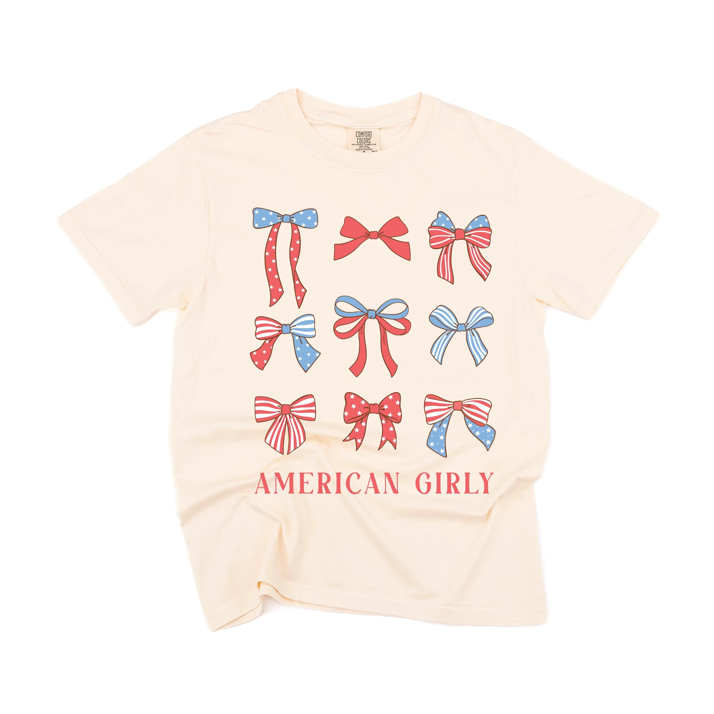 American Girly - Bows - Comfort Colors Tee Little Mama Shirt Shop