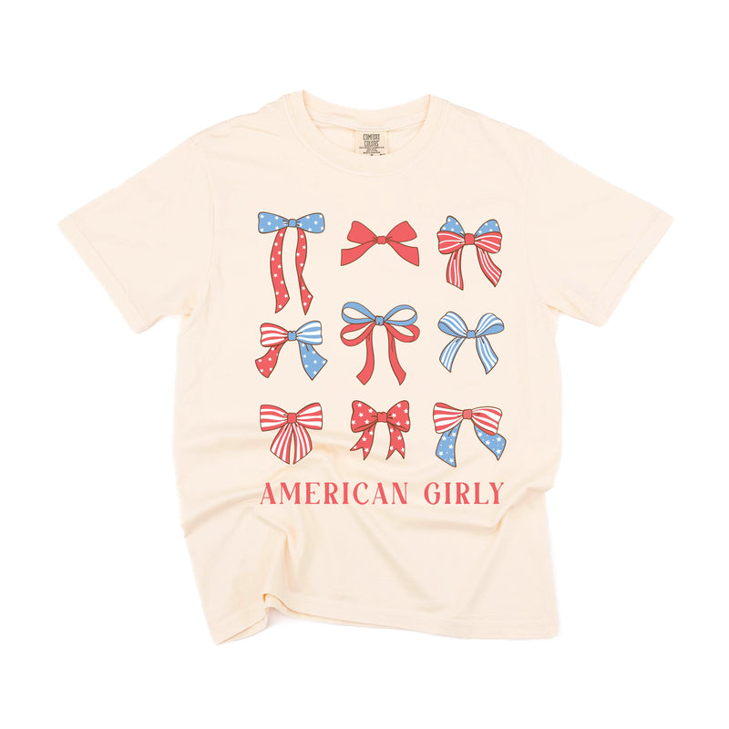 American Girly - Bows - SHORT SLEEVE COMFORT COLORS TEE